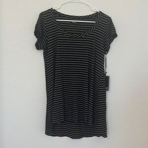 Michael Lauren Black and White Short Sleeve Top NEW NWT